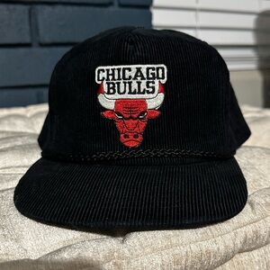 Vintage Chicago Bulls Headmaster Corduroy Snap Back Hat